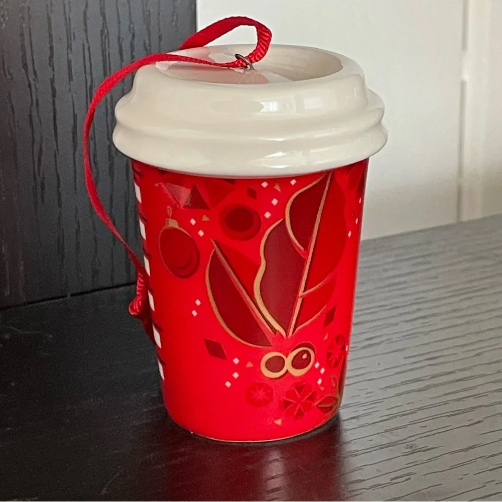 $10 SALE Holiday 2013 Ornament VTG Collectible Starbuck Christmas Holly